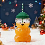 500ML Glass Bear Juice Jar