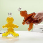 250ML Gingerbread Man Glass Bottle - Image 7
