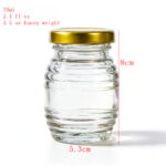 70ML/180ML Beehive Ribbed Glass Jar 100-Pack - Image 2