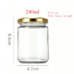 240ml/8oz Glass Jar with Metal Lids 100-Pack - Image 2