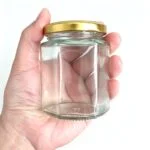 180ml/6oz Hex Glass Jar with Metal Lids 100-Pack - Image 4