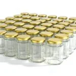 280ml/10oz Hex Glass Jar with Metal Lids 100-Pack