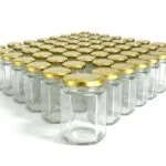 280ml/10oz Hex Glass Jar with Metal Lids 100-Pack - Image 4