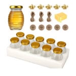 10PCS Hive‑Shaped Glass Honey Jar Kit - Image 4