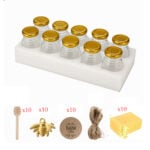10PCS Hive‑Shaped Glass Honey Jar Kit - Image 2